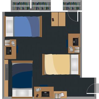Triple room layout