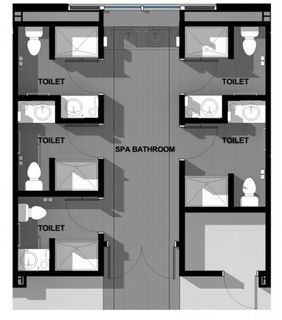 spa bathroom layout